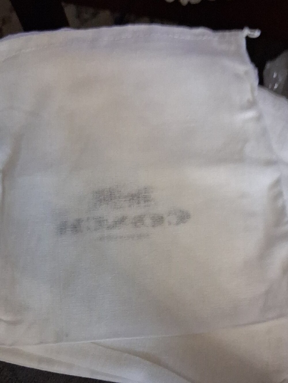 Coach White Dust Bag 8x8 with Black Logo 1  NWOT Multiple AVAILABLE - Picture 2 of 3